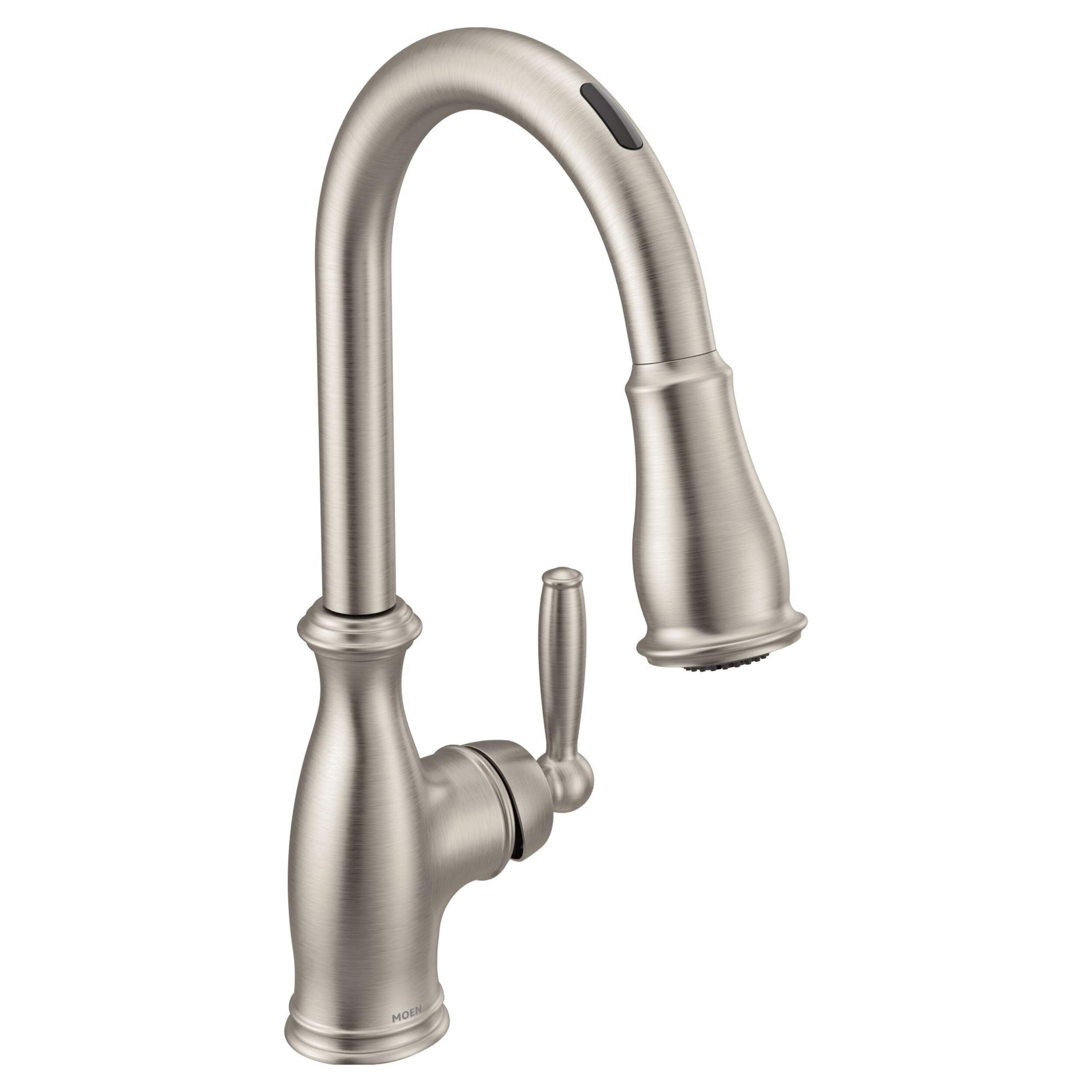 Moen® Brantford Smart Kitchen Faucet, Stainless Steel Front_Three_Fourths_Angled_Right