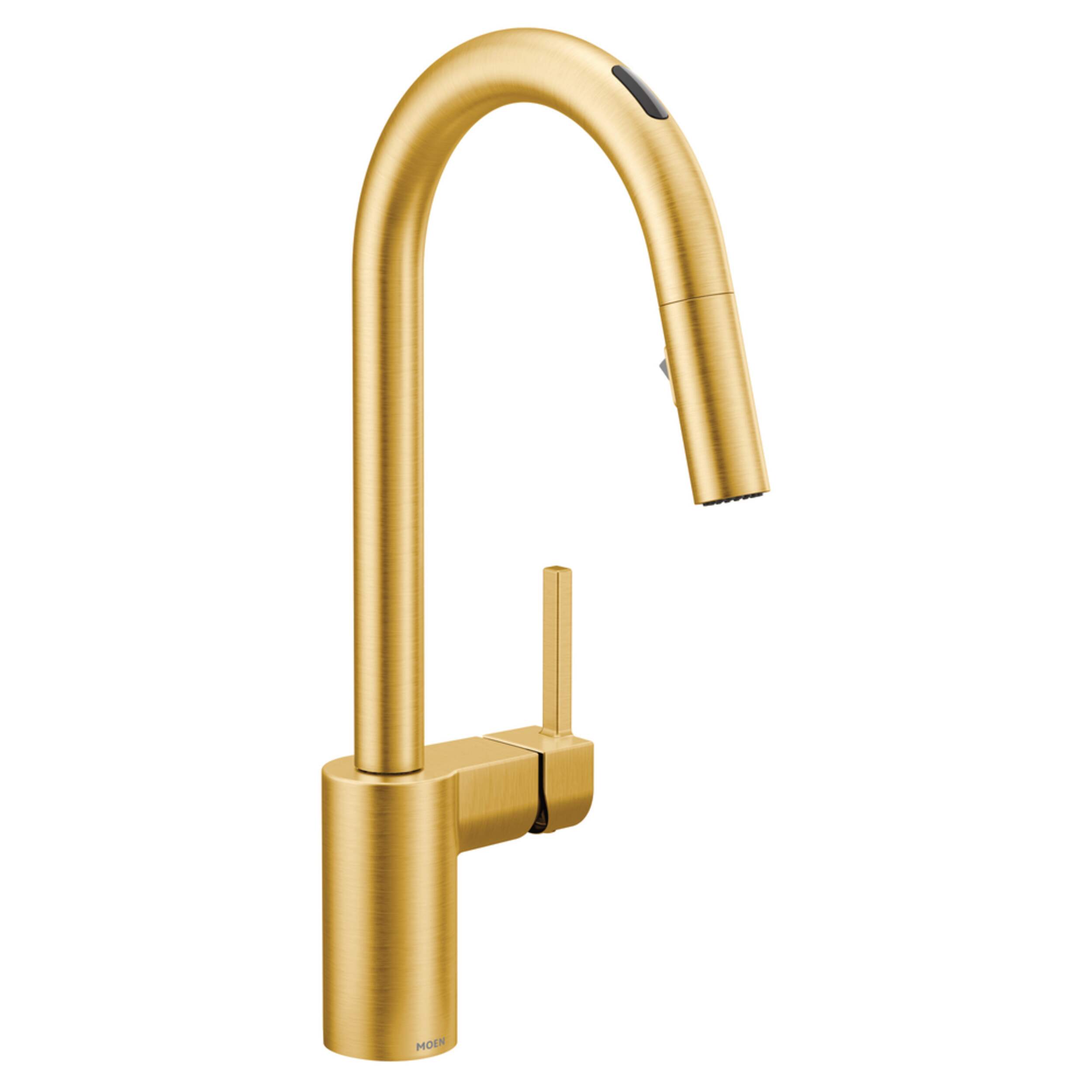 Moen® Align Smart Pulldown Kitchen Faucet, Brushed Gold Front_Three_Fourths_Angled_Right