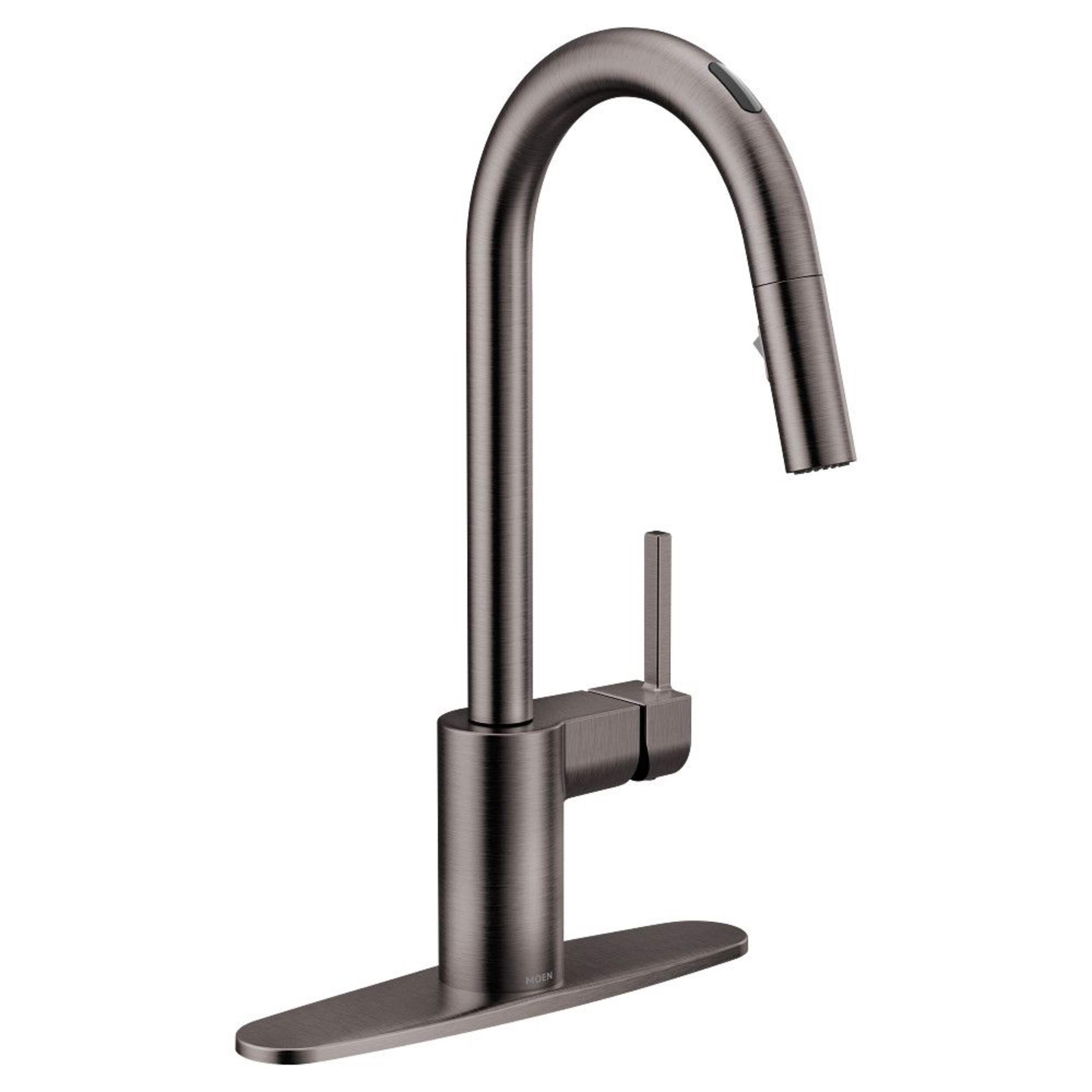 Moen® Align Smart Kitchen Faucet, Black Stainless Steel Front_Three_Fourths_Angled_Right