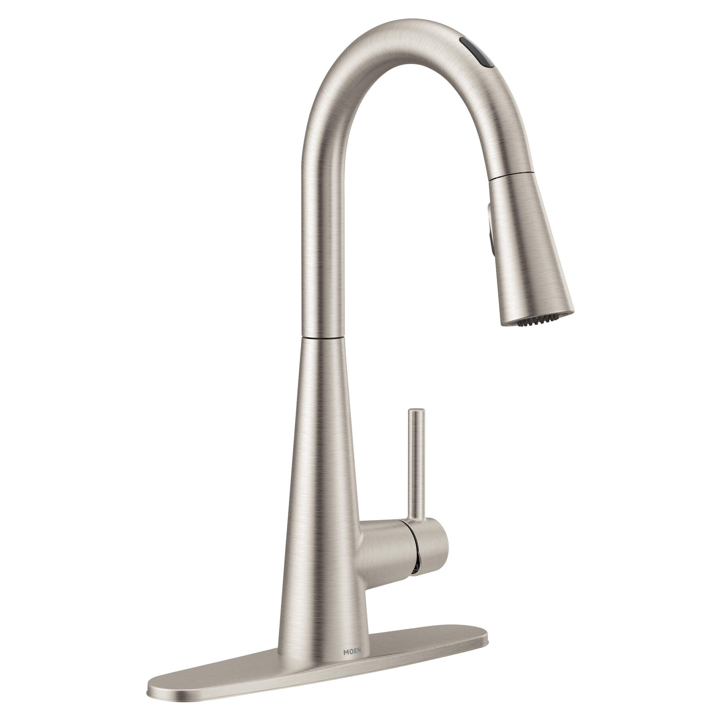 Moen® Sleek Smart Pulldown Kitchen Faucet, Stainless Steel Front_Three_Fourths_Angled_Right