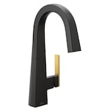 Moen® Nio Single Handle High Arc Pull Down Sprayer Kitchen Faucet, Matte Black Front_Three_Fourths_Angled_Right