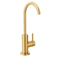 Moen® Sip Single Handle High Arc Cold Water Beverage Kitchen Faucet, Brushed Gold Front_Three_Fourths_Angled_Right