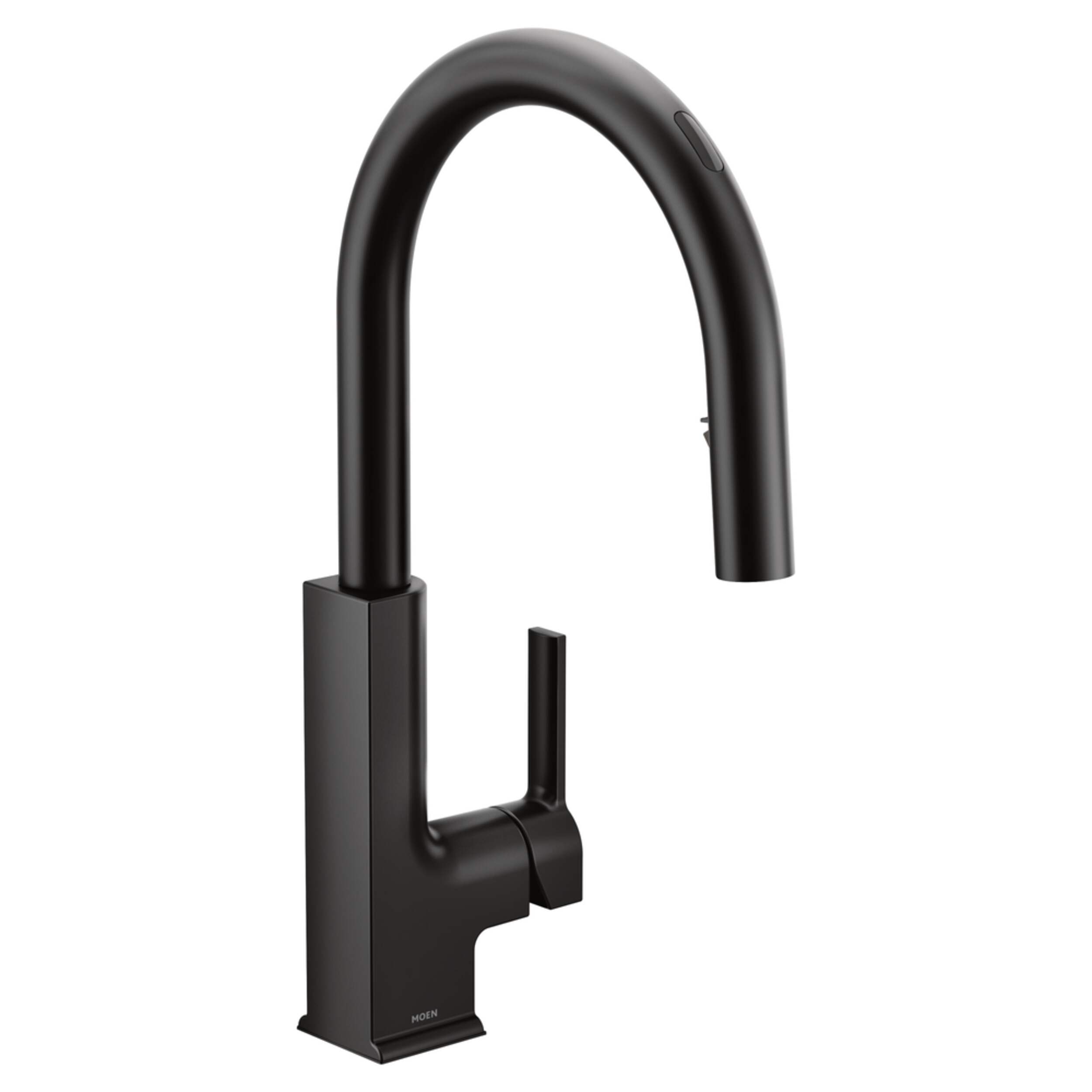 Moen STO Smart Pulldown Kitchen Faucet, Matte Black Front_Three_Fourths_Angled_Right