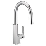 Moen STO Smart Pulldown Kitchen Faucet, Chrome Front_Three_Fourths_Angled_Right