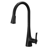 Moen Sinema Smart Pulldown Kitchen Faucet, Matte Black Front_Three_Fourths_Angled_Left