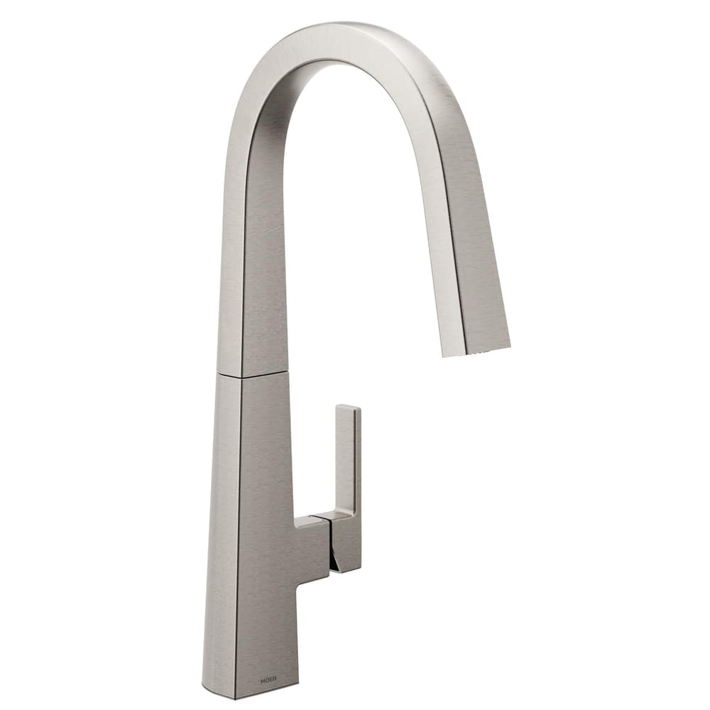 Moen Nio U Single Handle High Arc Smart Pull Down Spot Resist Sprayer   Moen Nio U Pulldown Kitchen Faucet Stainless Steel 0a190fae 39f1 4854 94a4 B67cd103cbe1 