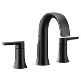 Moen® Doux Double Handle High Arc 8-16-in Centerset Bathroom Sink Faucet, WaterSense®&nbsp;Certified, Matte Black Front_Three_Fourths_Angled_Right