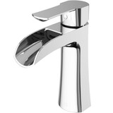VIGO Paloma Single Handle Single Hole Bathroom Sink Faucet, WaterSense® Certified, Chrome Front_Three_Fourths_Angled_Left