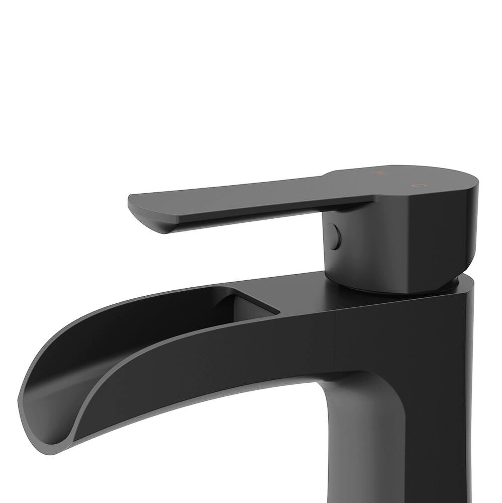 Vigo Paloma Single Handle Single Hole Bathroom Sink Faucet Watersense® Certified Matte Black 0251