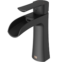 VIGO Paloma Single Handle Single Hole Bathroom Sink Faucet, WaterSense® Certified, Matte Black Front_Three_Fourths_Angled_Left