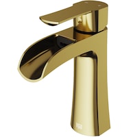 VIGO Paloma Single Handle Single Hole Bathroom Sink Faucet, WaterSense® Certified, Matte Gold Front_Three_Fourths_Angled_Left