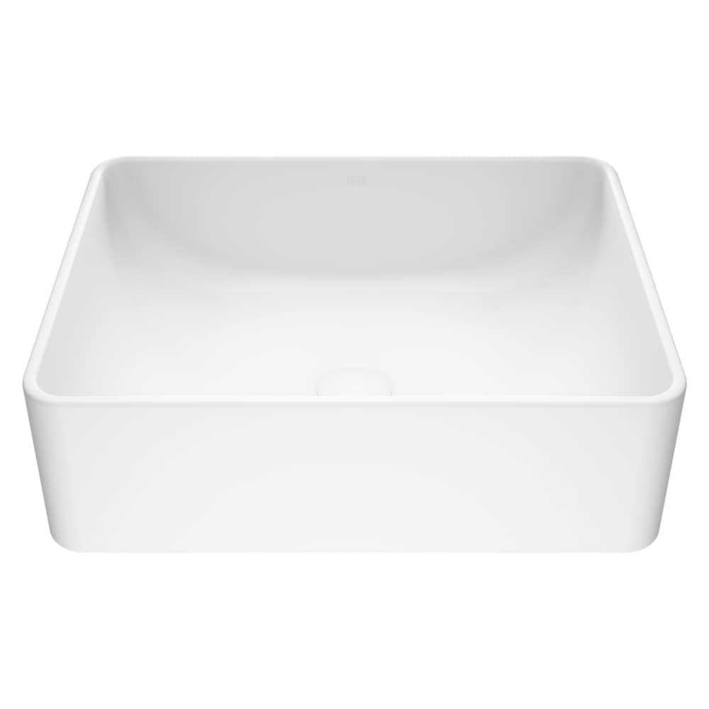 VIGO Amaryllis Matte Stone™ Rectangular Composite Vessel Bathroom Sink
