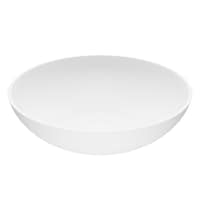 VIGO Lotus Matte Stone¿ Round Composite Vessel Bathroom Sink/Basin with Deep Bowl, White