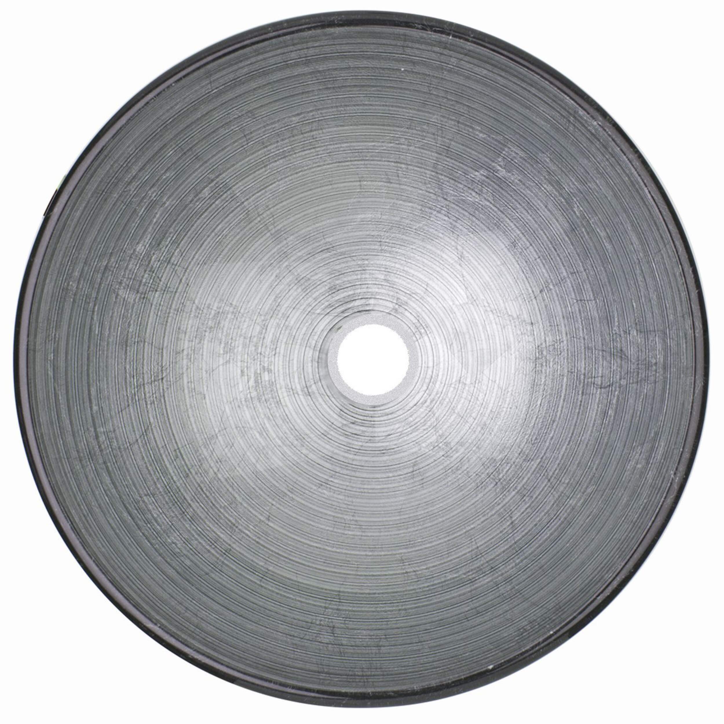 VIGO Simply Glass Round Vessel Bathroom Sink/Basin with Deep Bowl, Gray Overhead_Flat