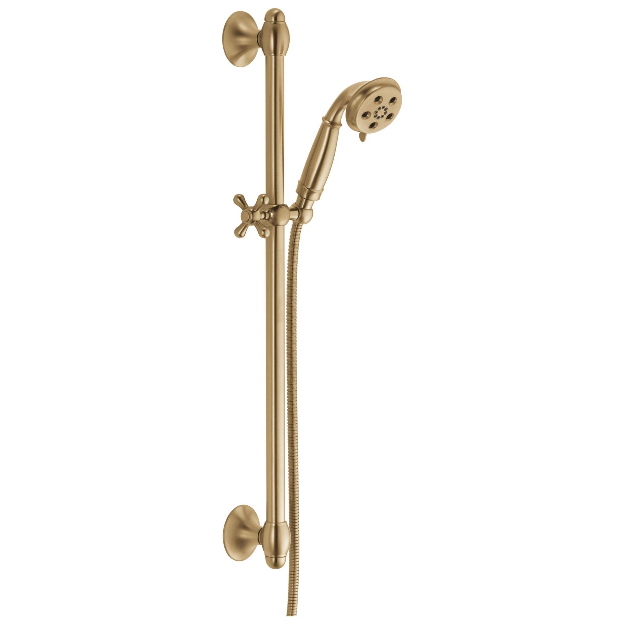 Delta H2Okinetic 3S Slide Bar Hand Shower, Champagne Bronze Front_Three_Fourths_Angled_Right