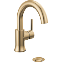 Delta 1-Handle High-Arc Lavatory Faucet, Champagne Bronze Front_Three_Fourths_Angled_Right