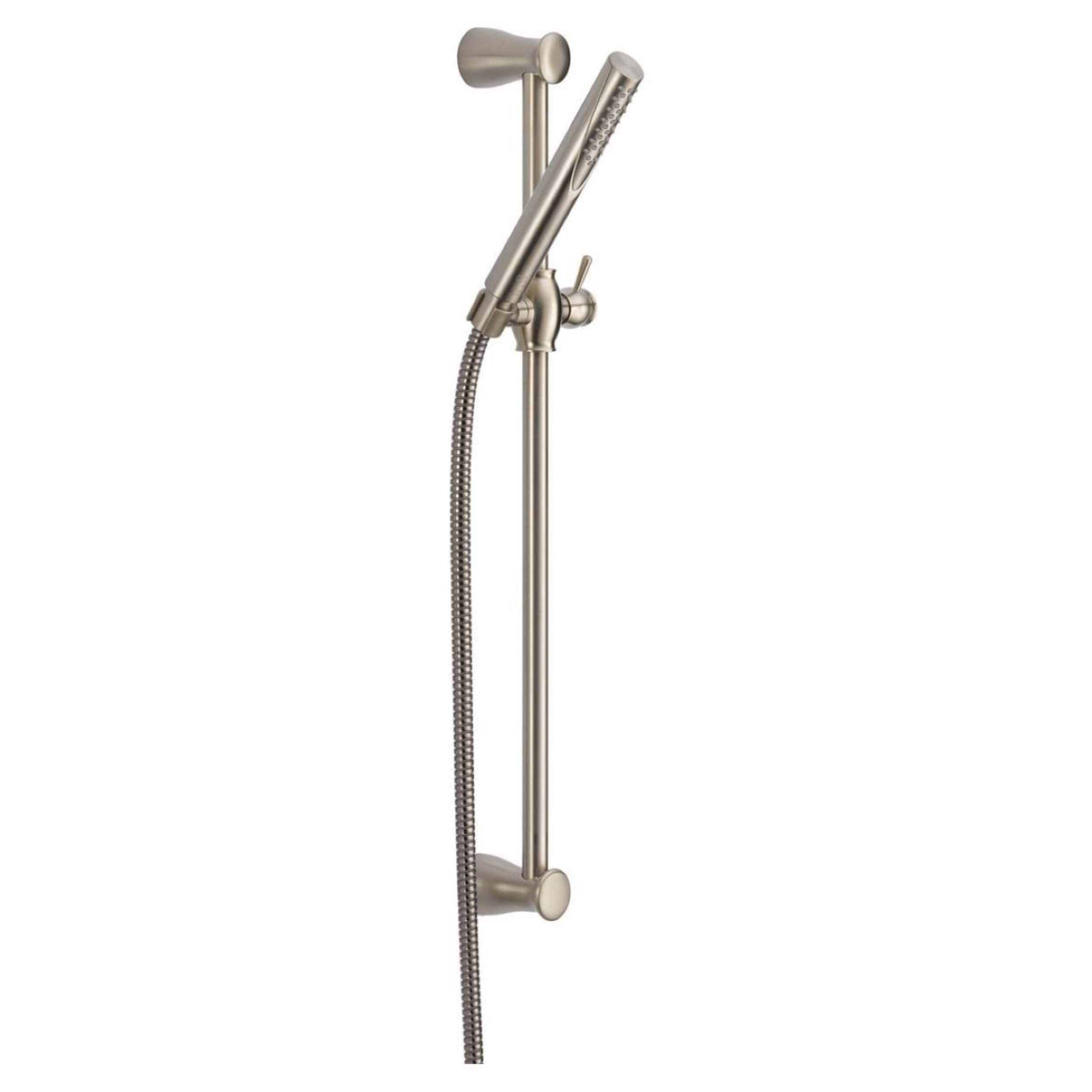Delta 1-Setting Slide Bar Hand Shower, Stainless Steel Front_Three_Fourths_Angled_Right