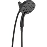 Delta H2Okinetic In2ition 4-Set 2-in-1 Shower, Matte Black Front_Three_Fourths_Angled_Right