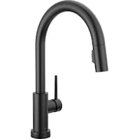 Delta Trinsic 1-Handle Pull-Down Kitchen Faucet, Matte Black