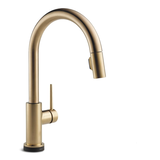 Robinet de cuisine rétractable à 1 poignée Delta Trinsic Touch2O, bronze champagne Front_Three_Fourths_Angled_Right