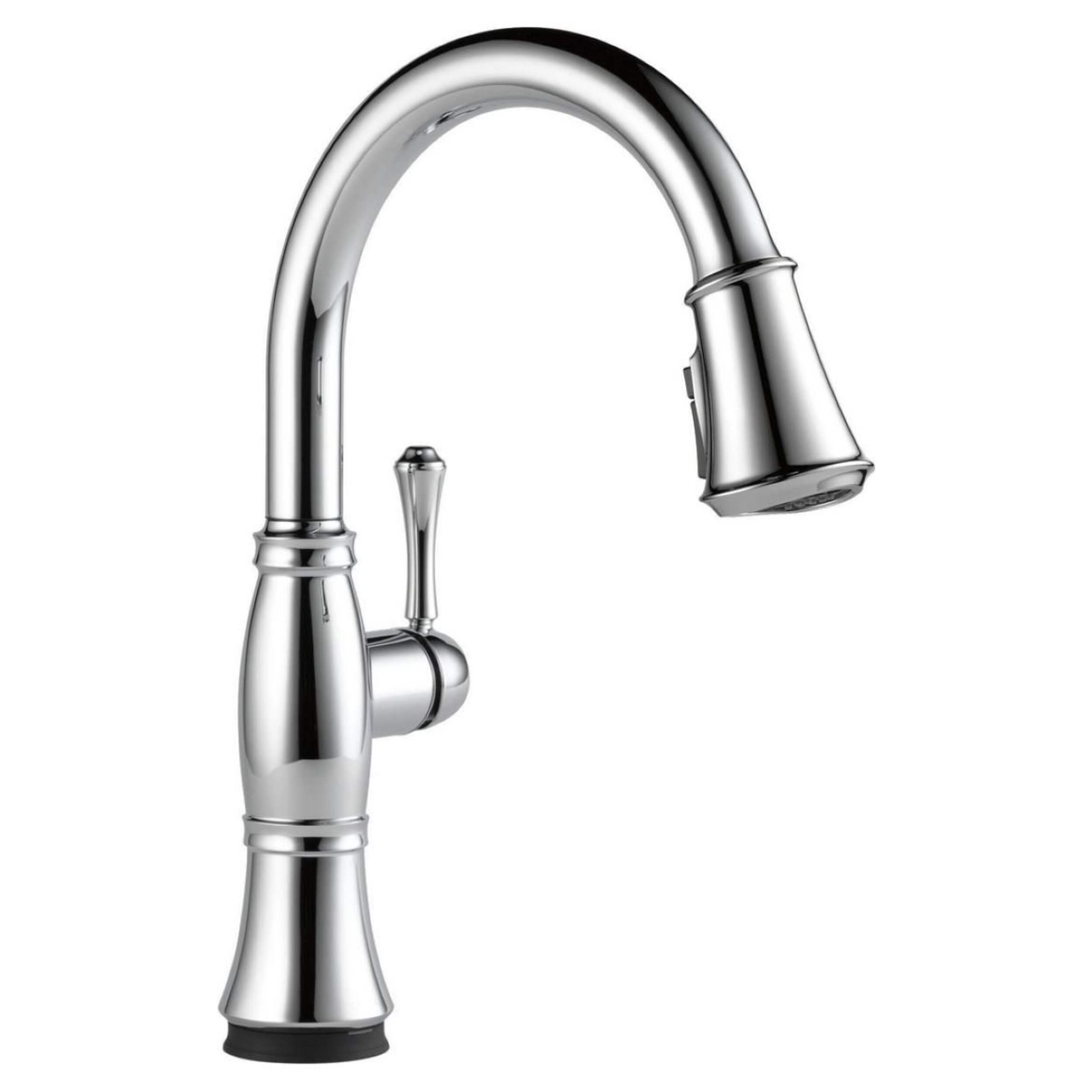 Delta Cassidy 1-Handle Pull-Down Kitchen Faucet, Chrome Front_Three_Fourths_Angled_Right
