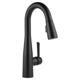 Delta 1-Handle Pull-Down Bar/Prep Faucet, Matte Black Front_Three_Fourths_Angled_Right