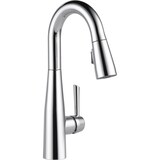 Delta 1-Handle Pull-Down Bar/Prep Faucet, Chrome Front_Three_Fourths_Angled_Right
