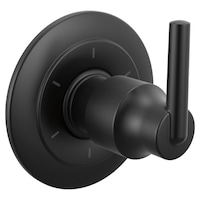 Delta 6-Setting 3-Port Diverter Trim, Matte Black Front_Three_Fourths_Angled_Right