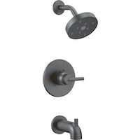 Garniture de douche/baignoire Delta Trinsic Monitor 14-S H2Okinetic, noir mat Front_Three_Fourths_Angled_Right