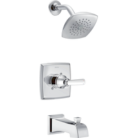 Garniture baignoire/douche Delta Monitor série 14, chrome Front_Three_Fourths_Angled_Right