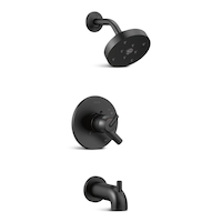 Garniture de douche/baignoire Delta Trinsic Monitor 17-S H2Okinetic, noir mat Front_Three_Fourths_Angled_Right