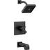 Garniture de baignoire et douche Delta Ara Monitor 17 H2Okinetic, noir mat Front_Three_Fourths_Angled_Right
