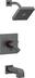 Garniture de baignoire et douche Delta Ara Monitor 17 H2Okinetic, noir mat Front_Three_Fourths_Angled_Left