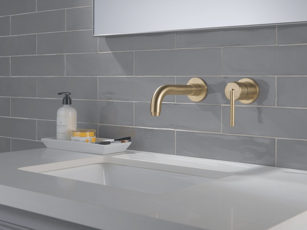 Delta Trinsic 1H WallMount Lav Faucet Trim, Champagne Bronze