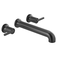 Remplisseuse de baignoire Delta à montage mural, noir mat Front_Three_Fourths_Angled_Right