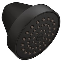 Moen Core 1-Function Fixed Shower Head, Matte Black Front_Three_Fourths_Angled_Right