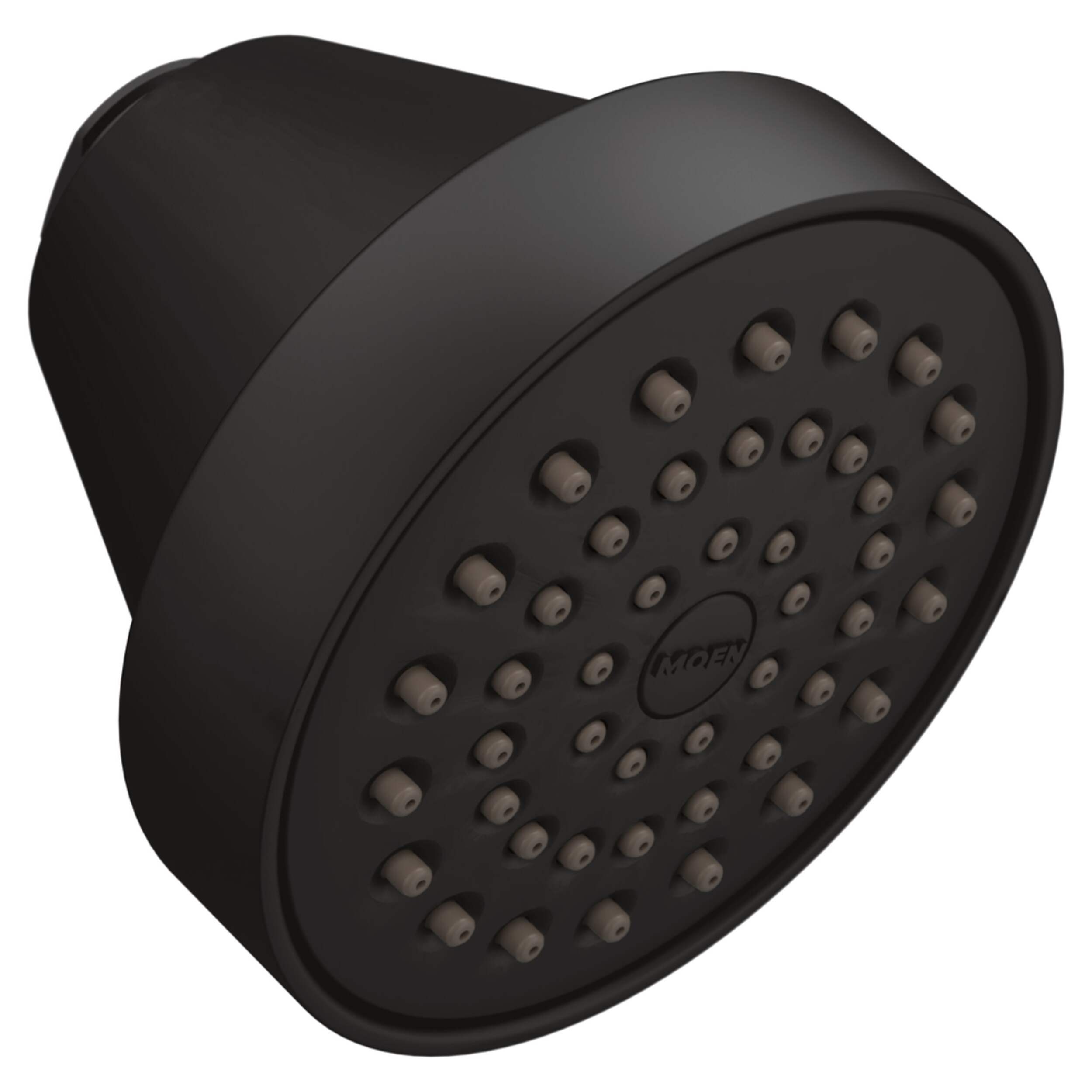 Moen Core 1-Function Fixed Shower Head, Matte Black Front_Three_Fourths_Angled_Right