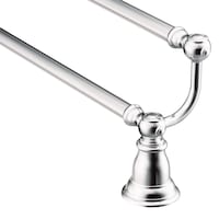 Moen Kingsley Double Towel Bar, Chrome, 24-in CloseUp