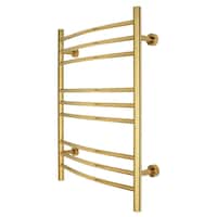 WarmlyYours Wall-Mounted Towel Warmer, Riviera Gold Front_Angled_Left