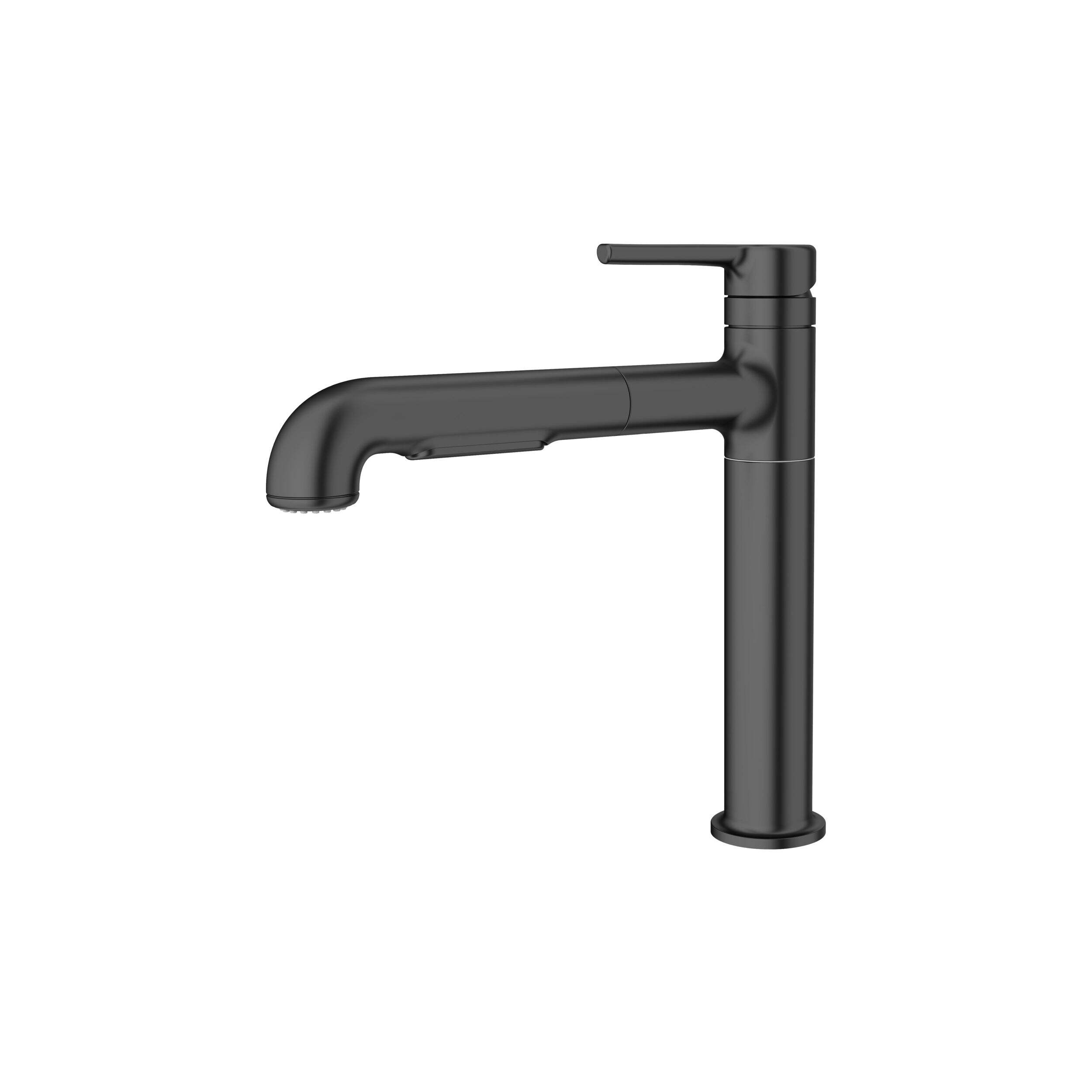 American Standard Studio® S Pull-Out Dual-Spray Kitchen Faucet, Matte Black Front_Three_Fourths_Angled_Left