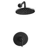 American Standard Studio® S 1.8 gpm/9.5 L/min Shower Trim Kit with Rain Showerhead, Valve Required, Matte Black Front_Three_Fourths_Angled_Right