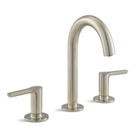 American Standard Studio® S 8-in Widespread 2-Handle Bathroom Sink Faucet with Pop-Up Drain, Brushed Nickel Front_Three_Fourths_Angled_Right