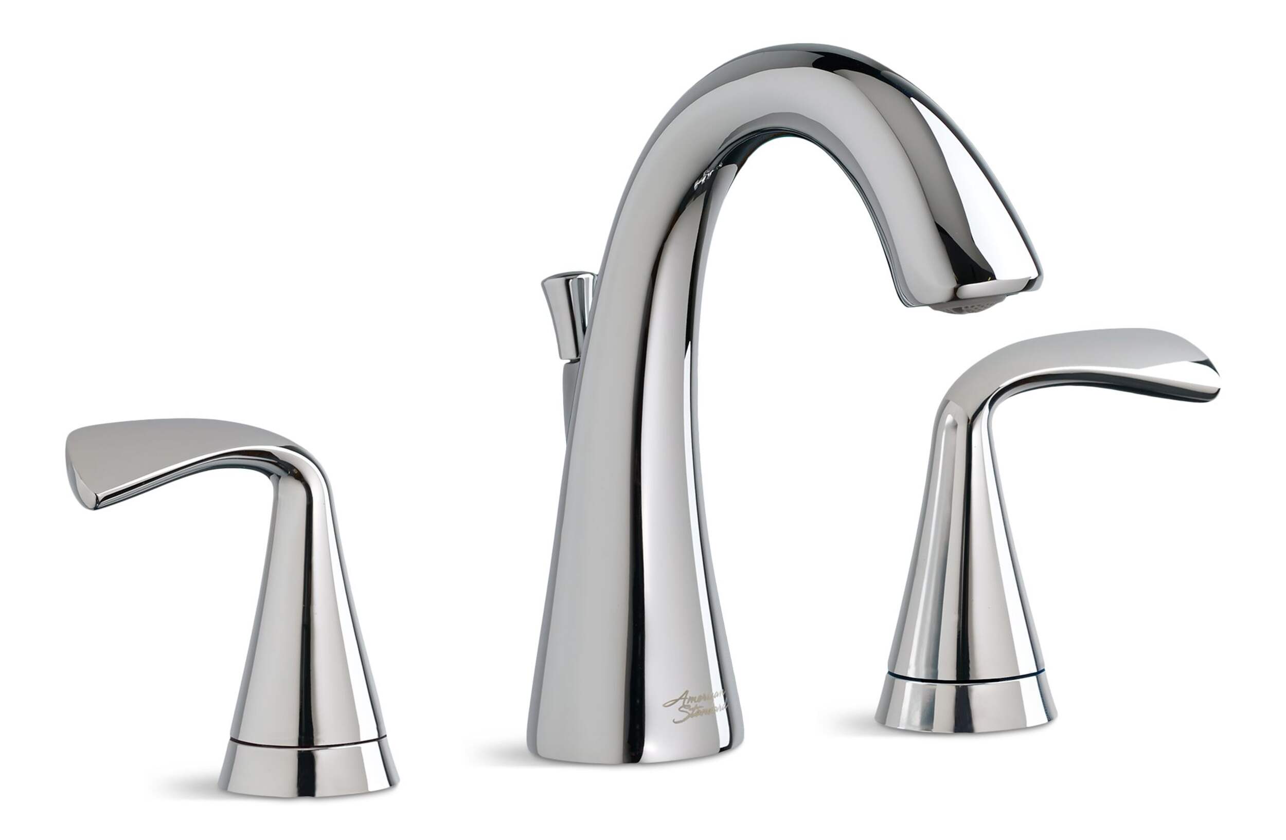 American Standard Fluent® 8-in Widespread 2-Handle Bathroom Sink Faucet with Pop-Up Drain, Chrome Front_Three_Fourths_Angled_Right