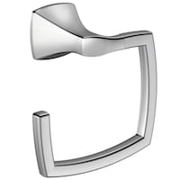 Moen Voss Square Wall Mount Hand Towel Ring, Chrome Front_Three_Fourths_Angled_Right