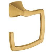 Moen Voss Hand Towel Ring, Brushed Gold Front_Three_Fourths_Angled_Right
