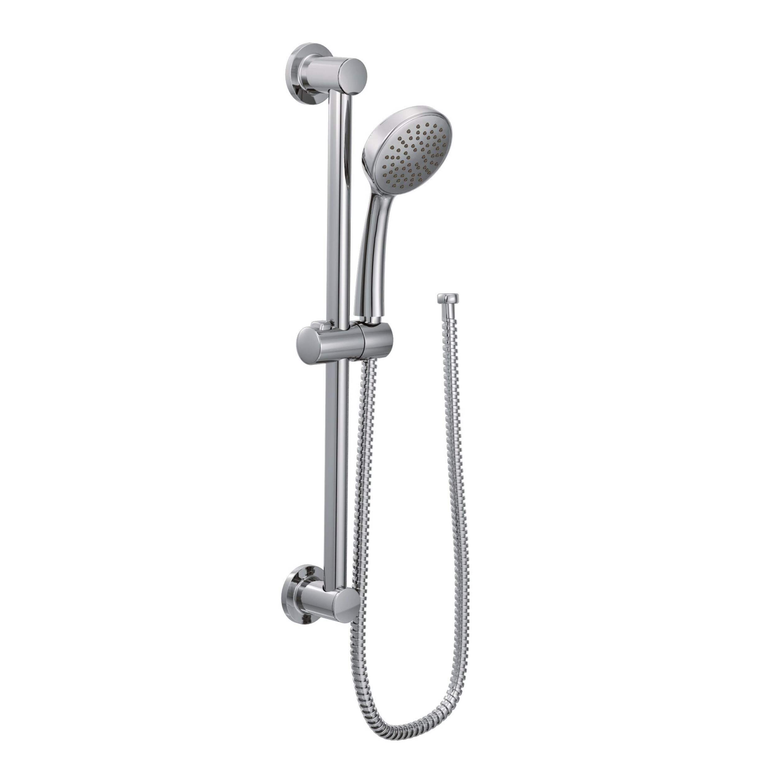 Pomme de douche à main Moen Eco avec barre de 24 po, chrome Front_Three_Fourths_Angled_Right