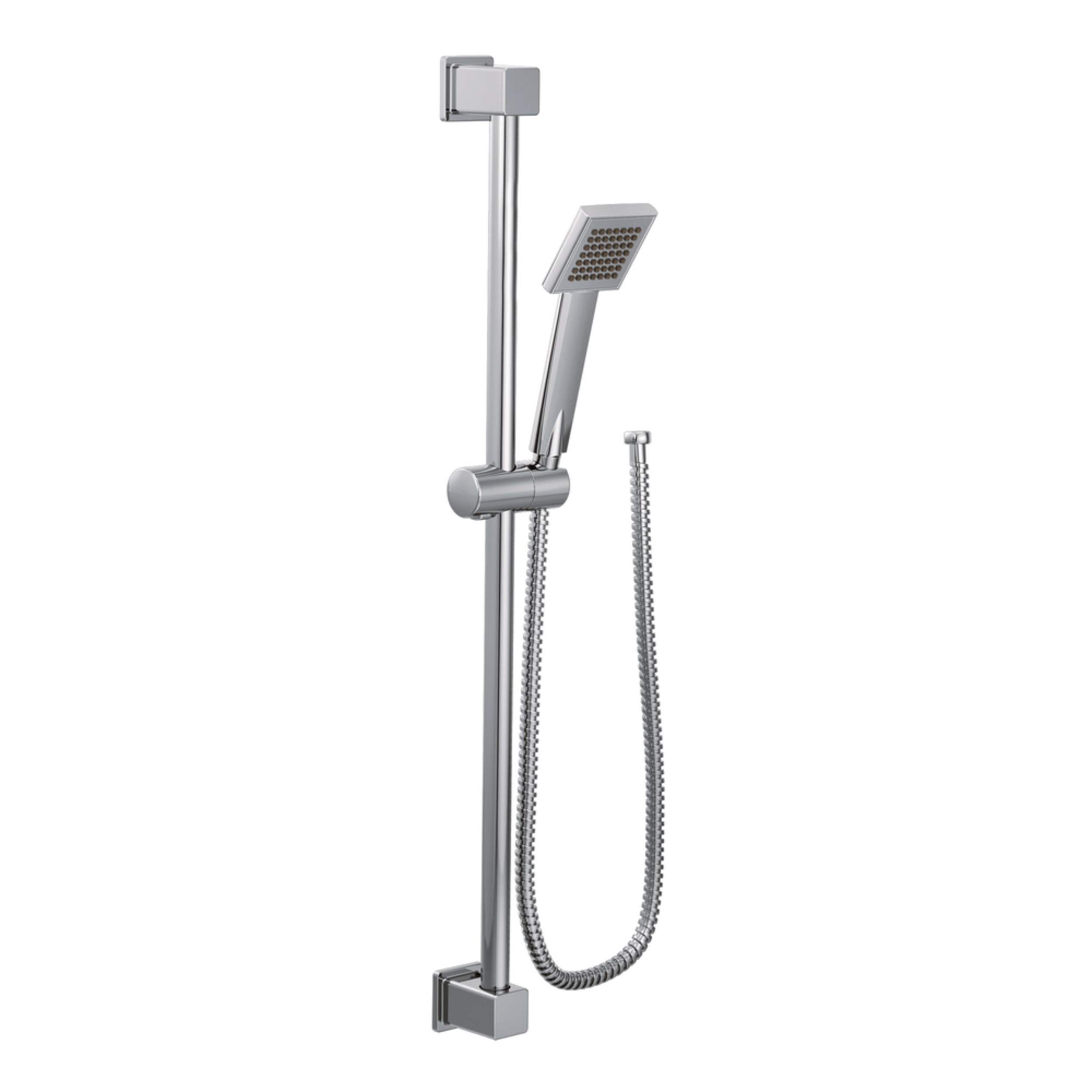 Moen Premium Eco Handheld Shower with 30-in Slidebar, Chrome Front_Three_Fourths_Angled_Right