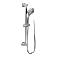 Moen Core Handheld Shower Head with 30-in Slide Bar, Chrome Front_Three_Fourths_Angled_Right