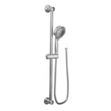 Moen Eco Handheld Shower Head with 30-in Slide Bar, Chrome Front_Three_Fourths_Angled_Right