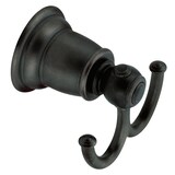 Moen Kingsley Double Robe Hook, Wrought Iron Front_Three_Fourths_Angled_Right